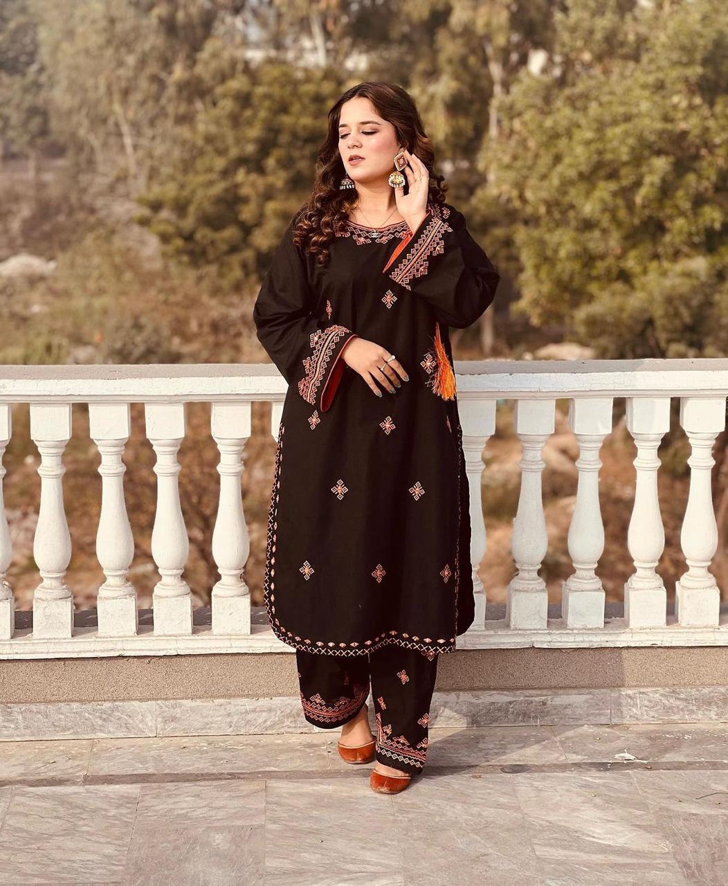 BALOCHI EMBROIDERY 2PCS - Image 4
