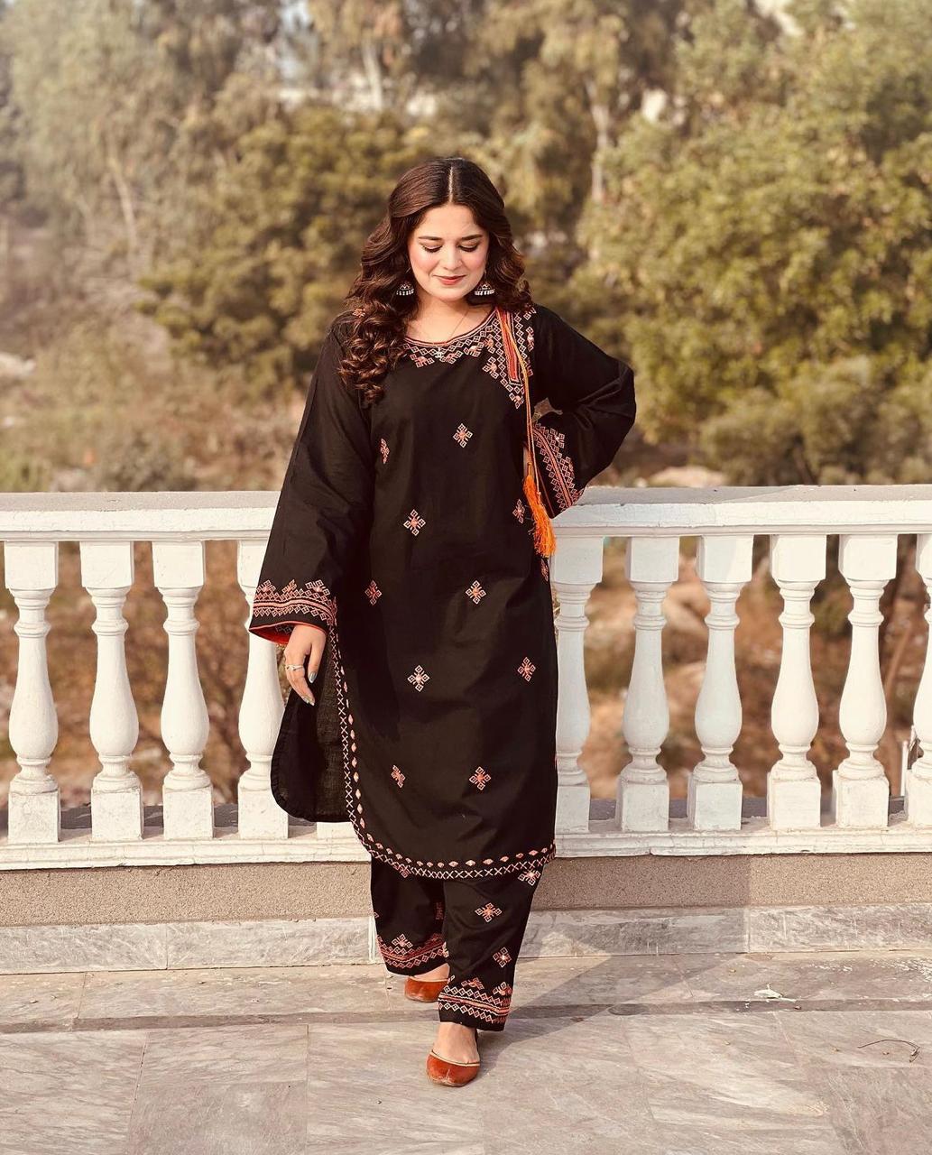BALOCHI EMBROIDERY 2PCS - Image 5