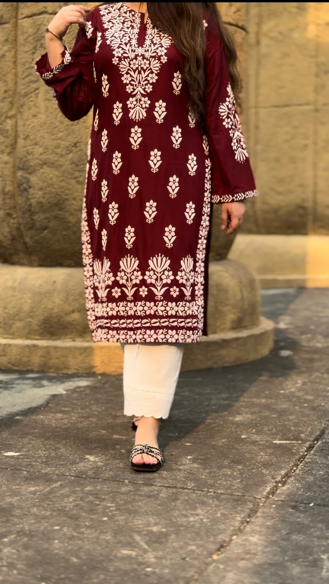 FOXY Embossed Indian Chicken Kari Kurti - Image 5