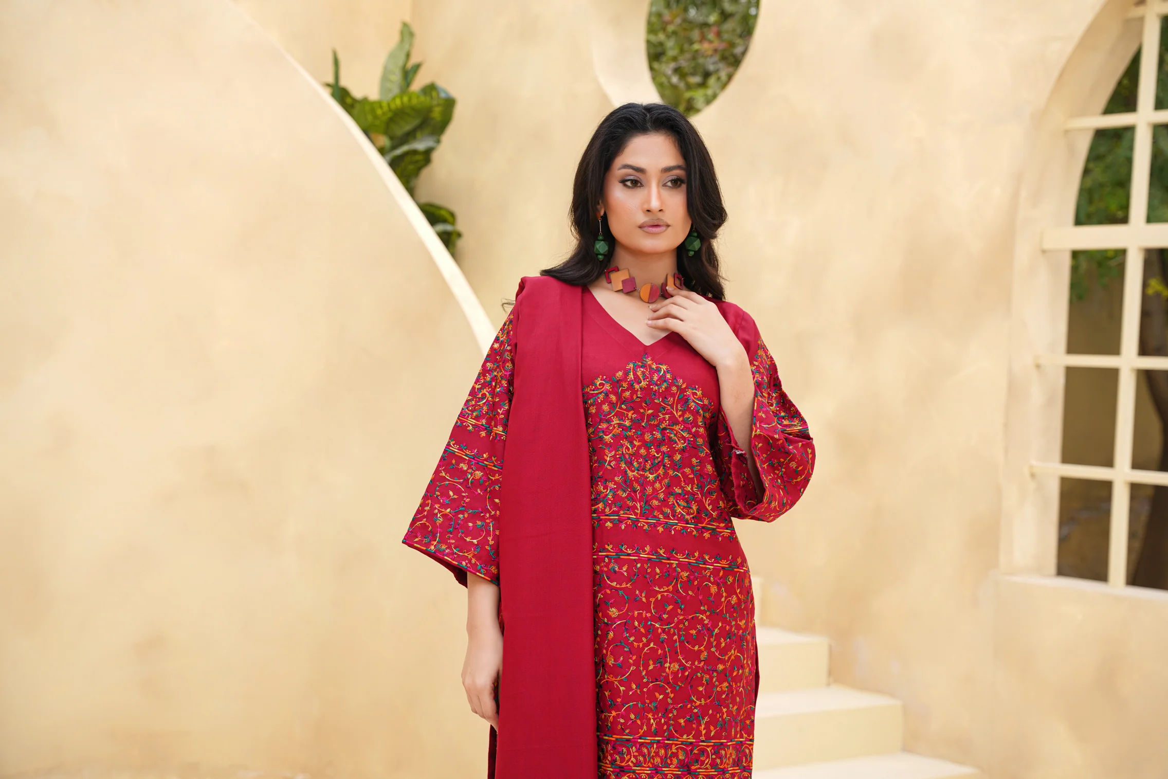 Gulaal 3PC Maroon - Image 5