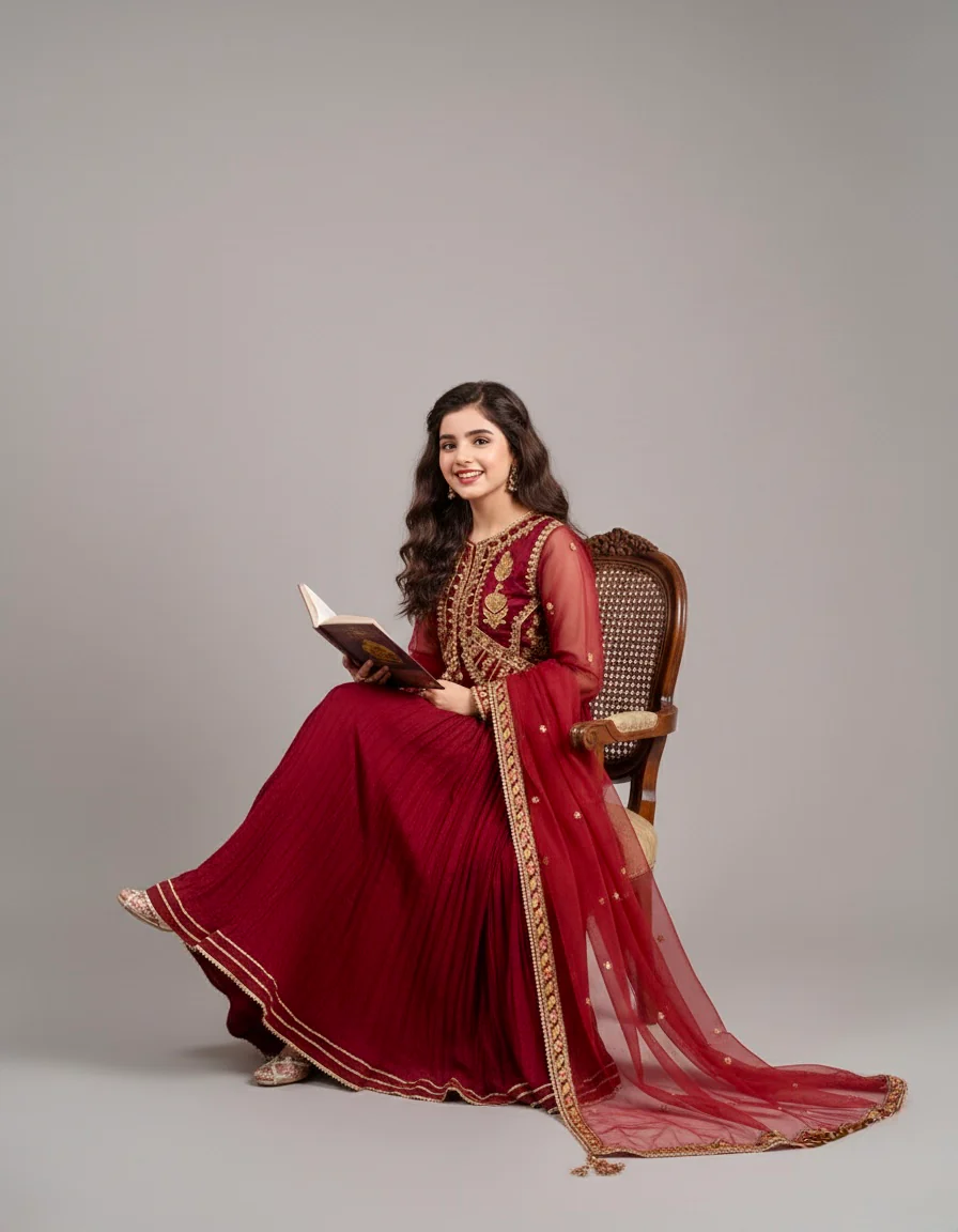 Huda-Maroon 3pc - Image 4